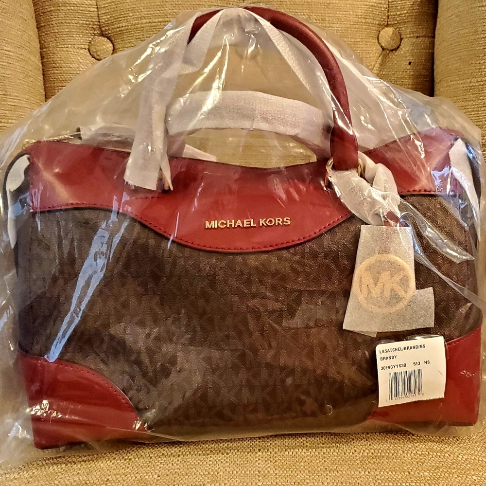 Michael Kors  Brandy Lrg Leather Satchel NWT